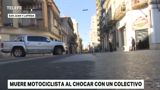 Laprida y San Juan: un motociclista murió al chocar contra un colectivo