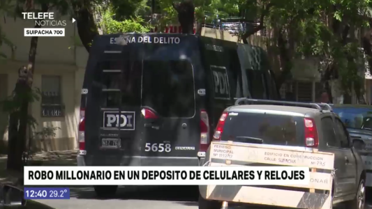 Robo millonario en un depósito de celulares y relojes