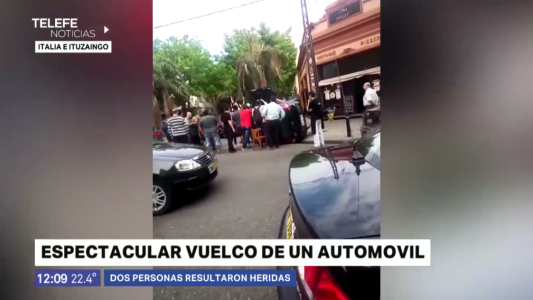 Choque y vuelco en Italia e Ituzaingó