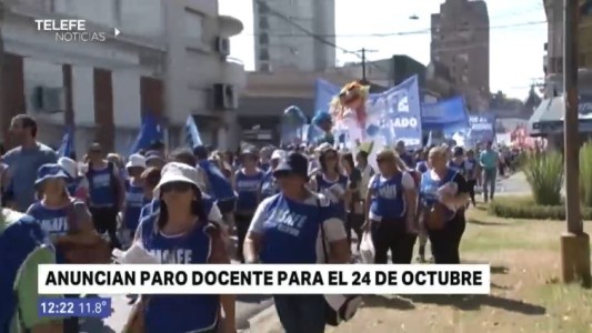 Anunciaron paro docente para el 24 de octubre