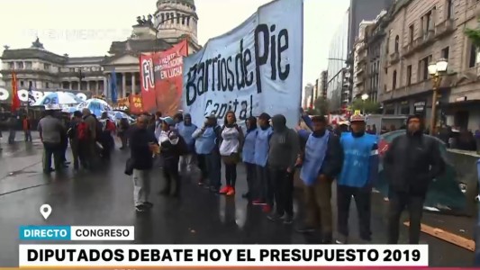 Presupuesto 2019: ollas populares y manifestaciones alrededor del Congreso