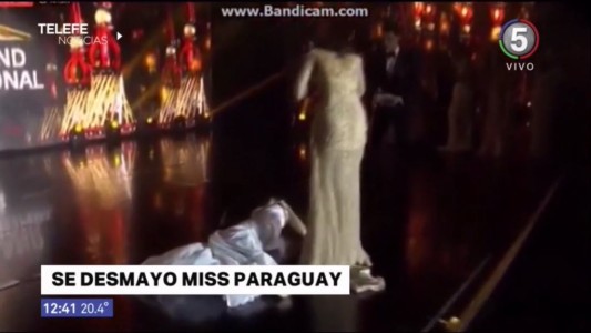 Se desmayó Miss Paraguay cuando anunciaron que ganó un concurso internacional