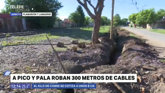 Delincuentes realizaron un zanjón de tres cuadras para robar cobre