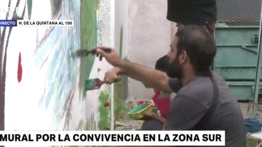 Un mural por la convivencia en la escuela Eugenio Malaponte