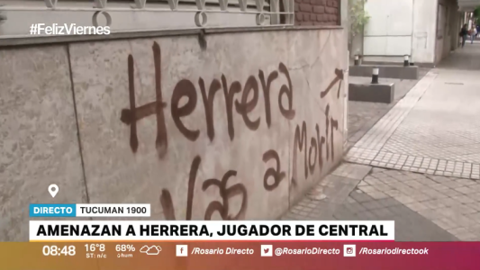Amenazaron con una pintada a Germán Herrera, jugador de Central