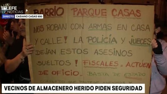 Vecinos de barrio Parque Casas se manifestaron para exigir mayor seguridad