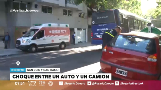Santiago y San Luis: dos heridos en un choque entre un auto y un camión