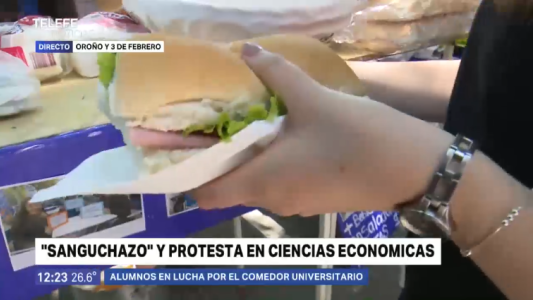 "Sanguchazo" en Ciencias Económicas en reclamo de un comedor universitario