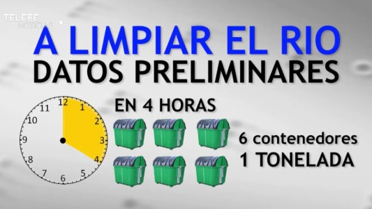 Sacaron una tonelada de basura de las costas del Paraná