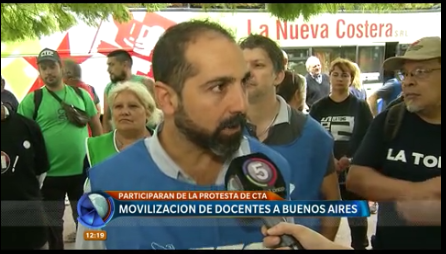 Gran movilización de docentes rosarinos a Buenos Aires