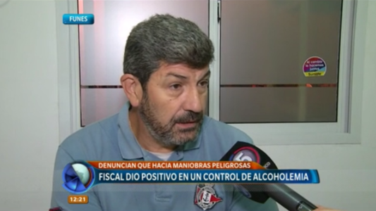 Un fiscal dio positivo en control de alcoholemia