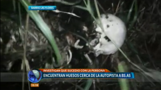 Barrio Las Flores: encuentran huesos humanos cerca de la autopista