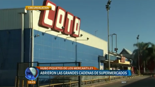 Las grandes cadenas de supermercados no adhirieron al paro