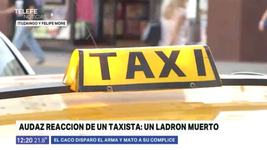 Un delincuente murió en un intento de robo a un taxista