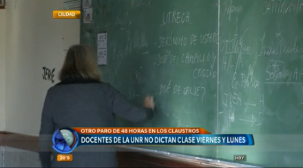 Coad confirmó el paro: docentes de la UNR no dictarán clases ni viernes ni lunes