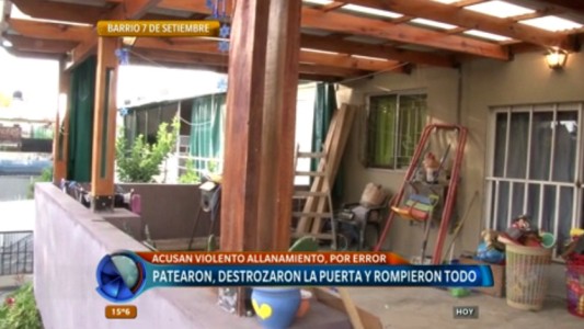 Dos familias del barrio 7 de Septiembre sufrieron violentos allanamientos en sus viviendas por un error