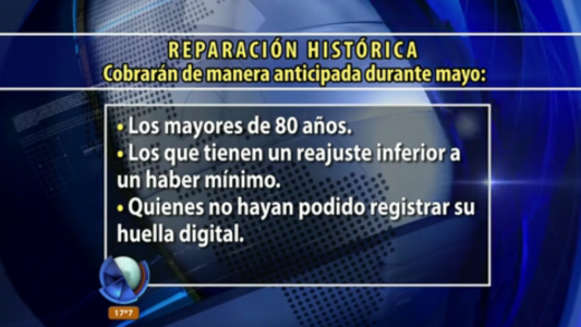Reparación Histórica: nuevas novedades para los mayores de 80 años