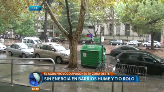 Barrios Hume y Tío Rolo: la tormenta provocó apagones en zona Oeste