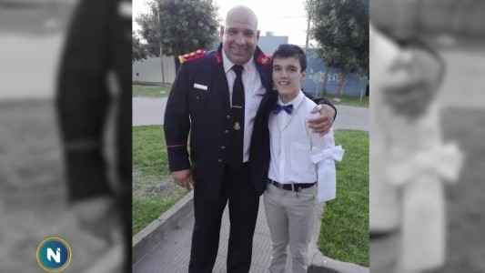Un chico eligió de padrino al bombero que le salvó la vida hace siete años