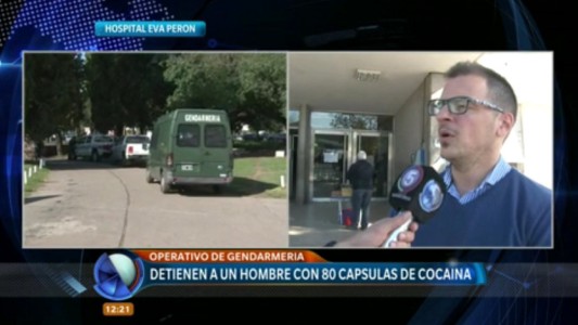 Detuvieron y hospitalizaron a un hombre que había ingerido alrededor de 80 cápsulas de cocaína