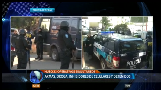La Policía Federal realizó 33 allanamientos simultáneos