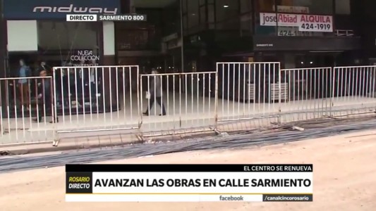 Obras sobre calle Sarmiento: permitirán el paso peatonal por las compras del Día del Padre