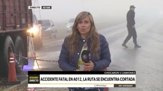 Cinco camiones colisionaron sobre la A012 y uno de los choferes murió