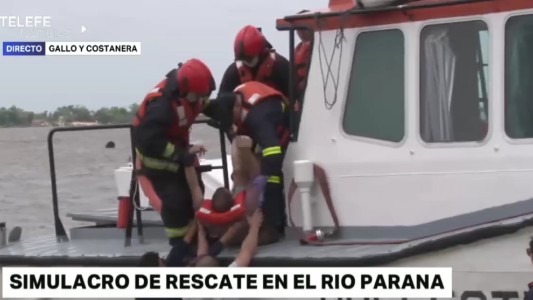 Realizaron simulacros de rescate en el río Paraná