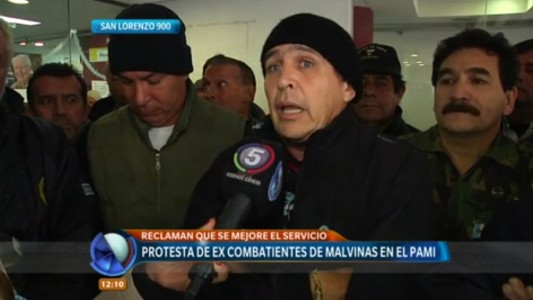 Protesta de los ex combatientes de Malvinas: reclaman que se mejore el servicio de PAMI