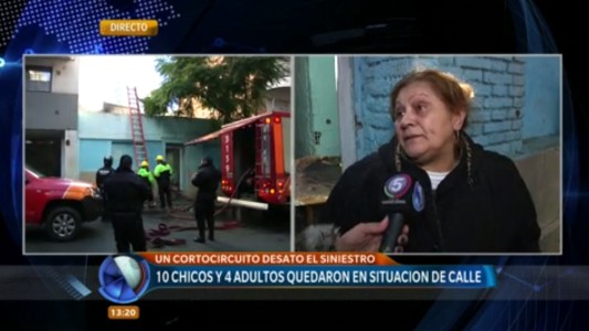 Incendio en el macrocentro: diez chicos y cuatro adultos quedaron en situación de calle