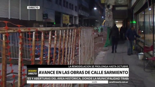Avanzan las obras sobre calle Sarmiento: la remodelación estaría finalizada para octubre