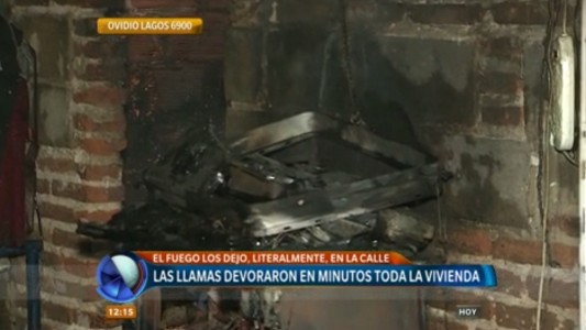 Ovidio Lagos 6900: las llamas devoraron en minutos toda una vivienda