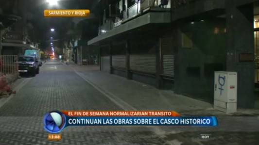 Obras en el casco histórico: el fin de semana se normalizaría el tránsito