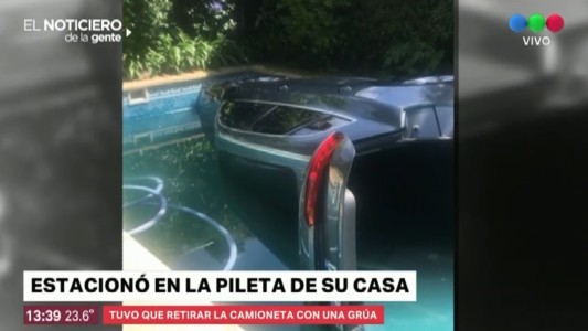 La explicación de la mujer que estacionó en la pileta