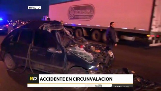 Un joven resultó herido en un violento choque sobre Circunvalación