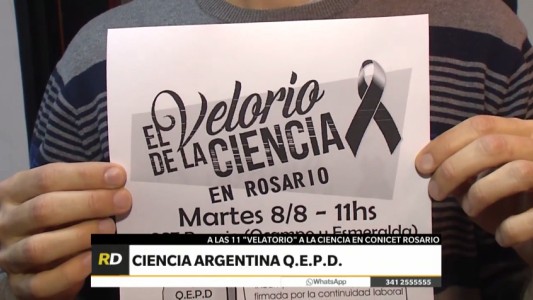 Investigadores del Conicet "velaron" a la Ciencia en señal de protesta contra los ajustes en el sector