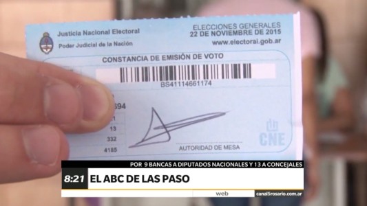 Paso 2017: el ABC del voto en Santa Fe