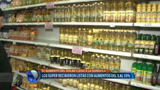 Economía: el aumento del dólar llegó a las góndolas