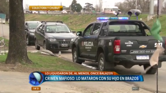Crimen mafioso: lo mataron con su hijo en brazos