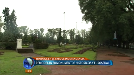 Parque Independencia: remodelan 38 monumentos históricos en el Rosedal