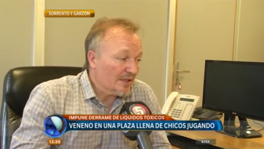 Investigan al responsable del derrame de tóxicos en la plaza de Sorrento y Garzón