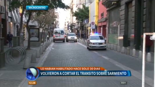 Microcentro: volvieron a cortar el tránsito en calle Sarmiento