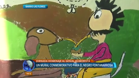 Los chicos del barrio Las Flores homenajearon al Negro Fontanarrosa