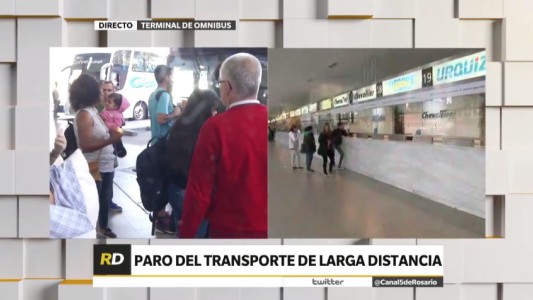 Choferes de micros de larga distancia iniciaron un paro por tiempo indeterminado