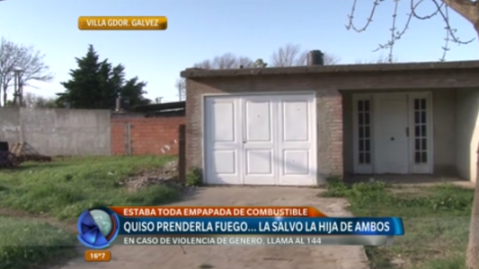 Ni Una Menos: quiso prenderla fuego y la salvó la hija de ambos