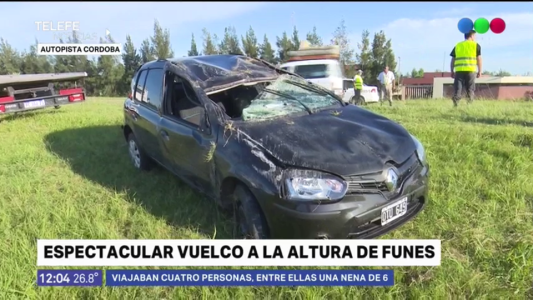 Impactante accidente en la autopista a Córdoba terminó sin heridos