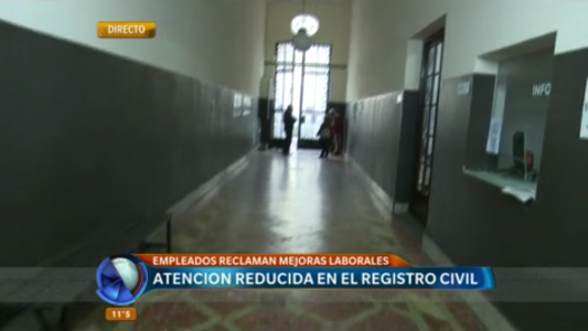Atención reducida en el Registro Civil: los empleados reclaman mejoras laborales