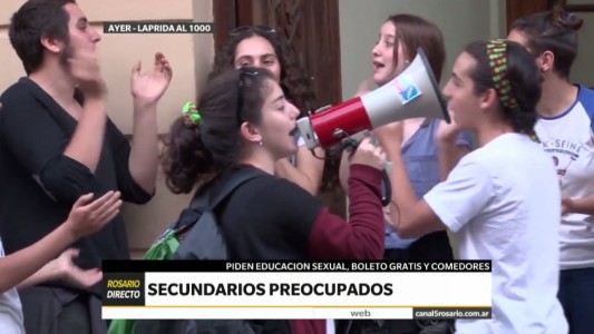 Estudiantes secundarios llevaron sus reclamos al Ministerio de Educación