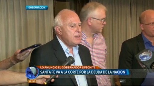 Lifschitz llevará a la Justicia la deuda de la Nación