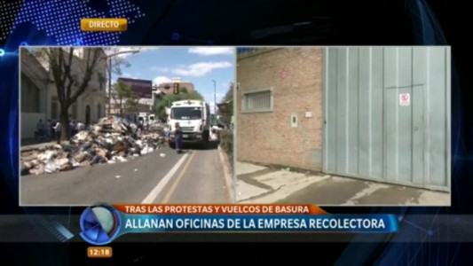 Allanaron las oficinas de una empresa recolectora por la protesta en la que se arrojaron 24 toneladas de basura en la vía pública